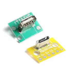 Vertical Usb MiCroUSB Micro Usb 2.0 Female Head A Connector 180 Degree Vertical 2.54MM Pcb Converter Adapter Breakout Board