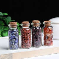 Bouteille de cristal naturel 20x50mm, bouteille à vœux en quartz rose, agate, améthyste, mini flacons de parfum