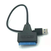 Cable Adaptador SATA 3 a USB 3.0 para Disco Duro Externo SSD HDD de 2.5 Pulgadas, 22 Pines SATA III con 12V 6Gbps, Compatible con Computadoras