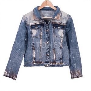 <b>Women's</b> Classic <b>Denim</b> Jacket Custom Embroidery Printed Jean Jacket Wholesale OEM ODM Clothing Supplier - Product Image 1