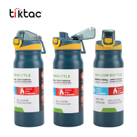 Bouteille isotherme Double paroi en acier inoxydable, 650ml, contenant isolé, pour les Sports en plein air, avec poignée, économique
