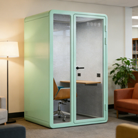 Personnalisation en gros de cabines insonorisées modernes pour bureaux, avec structure en acier et conception modulaire, pour l'approvisionnement au sol au niveau des entreprises