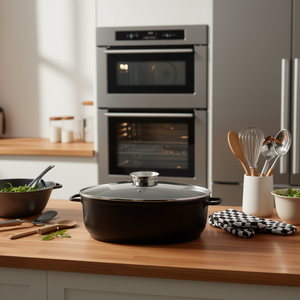 Goose Roaster Delta With Lid And Gloves For Oven Use - Product Image 3