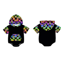 Romper Kancing Depan Model Bayi Baru untuk Anak Unisex 6 hingga 12 Bulan 8 hingga 10 Tahun Rajutan Bambu