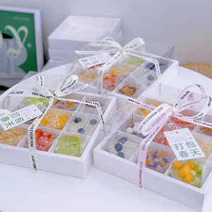 กล่องกระดาษใสแบบใช้แล้วทิ้งสามารถย่อยสลายได้ทางชีวภาพเค้กซูชิขนมหวานคัพเค้กโดนัทบราวนี่ - Product Image 3