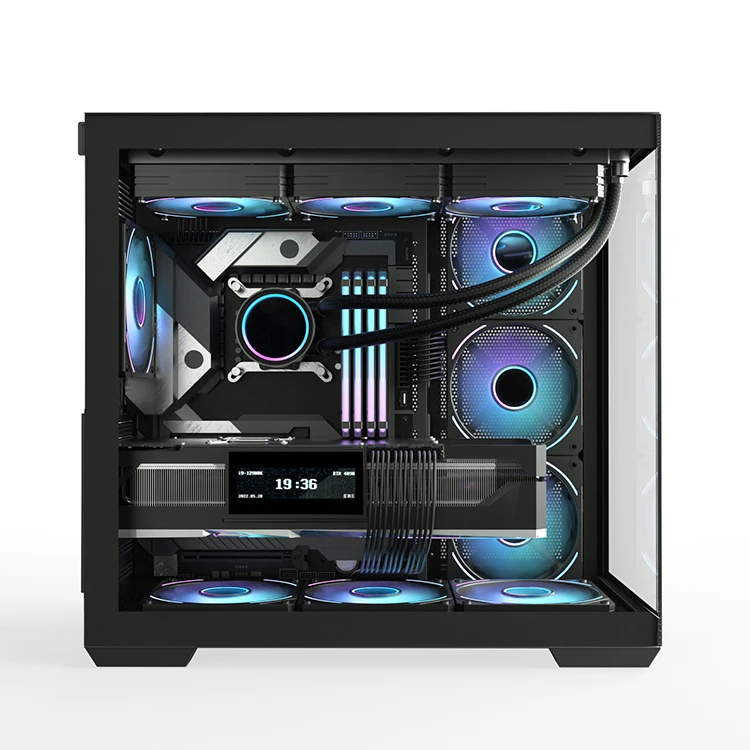 JNP-C708 Half Glass Fishtank Midi Tower ATX Gaming Case