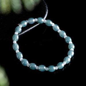 สร้อยข้อมือหยกเจไดต์สีน้ำเงินธรรมชาติ ดีไซน์ดั้งเดิม เครื่องประดับผู้หญิง สร้อยข้อมือเครื่องประดับชั้นดี ใบรับรองการประเมินราคา SL58 - Product Image 2