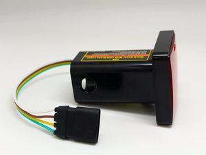 1 * PCS 12LED 12V Cubierta del receptor del enganche de remolque rojo Freno/Luz trasera para camioneta de remolque con conector - Product Image 2