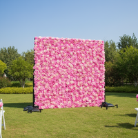 Rote Rosa Blumenwand Hintergrund Hochzeitsdekoration Rosen-Hintergrund Seiden-Kunstblumen Wanddekoration Blumenwand-Dekoration