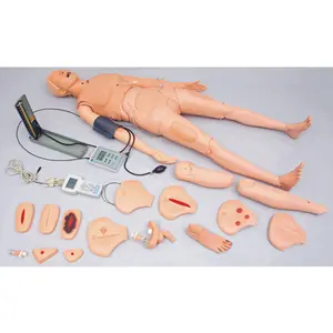 High Quality Flexible Joint Advanced Full Function Nursing Training Manikin with Blood Pressure Measurement