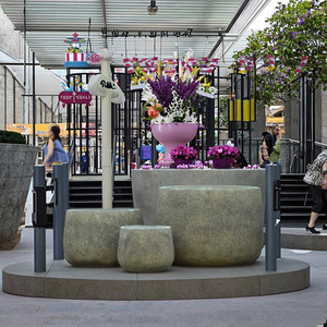 Pots à fleurs en argile fibre multicolores les plus vendus, écologiques, pour jardin extérieur, avec trou de drainage, style argile violette - Product Image 4