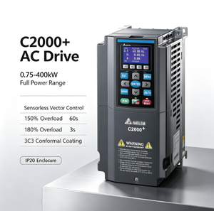อินเวอร์เตอร์มอเตอร์ AC รุ่นพรีเมียม C2000 Plus 3 เฟส 460V IP20 IM PM มอเตอร์ พร้อมตัวเลือกไดรฟ์ DC Reactor สำหรับเครื่องอัดลมขนาดใหญ่ - Product Image 1