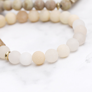 New Arrival High Quality Fashion Jewelry Elastic Wholesale <strong>Bracelets</strong> 8mm Natural Stone Beaded Custom Stretch <strong>Sister</strong> <strong>Bracelet</strong> - Product Image 5