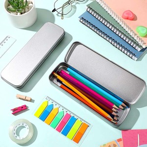 Estuche Metálico Rectangular Pequeño y Resistente con Bisagras, Impresión UV y Logotipo Personalizado para Oficina/Escuela y Calendario - Product Image 5