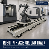 Unité de commande servo à axe 7 pour robot, avec base linéaire en acier soudé, roulement de moteur, 1kW 220V, et chaîne porte-câbles interne pour nivellement