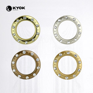 KYOK abs עצמי נעילה וילון מוט פלסטיק חריר וילון טבעת, וילון מתכת חריר טבעות סיטונאי - Product Image 3