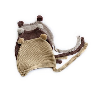Bonnet personnalisé avec logo, côtelé, à <span class=keywords><strong>pompon</strong></span>, pour enfants, en acrylique doux, avec fermeture à nouer, confortable, pour l'automne, extérieur, neutre, adorable, usage quotidien - Product Image 6