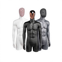 Mannequin de vitrine demi-corps en plastique pour homme, idéal pour les magasins de vêtements