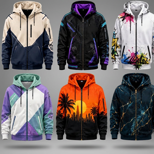 Sudadera con Capucha y Cremallera para Hombre, 100% Algodón, Tejido de Felpa, Estilo Urbano, Estampado Sólido, Corte Regular, Ropa de Invierno, Nuevo Diseño de Última Moda - Product Image 4