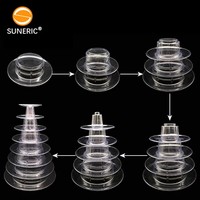Support de présentation à 10 niveaux en plastique pour macarons, desserts, cupcakes, tour de macarons pour fêtes et gâteaux de mariage