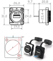 Conector Circular USB Tipo-A de GIET Lshitech para Montaje en Panel PCB, Resistente al Agua, con Enchufe de Extensión USB para Conectividad USB