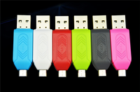 MINI Micro USB Tipo-C Lector de tarjetas OTG 2 en 1 Tipo C a USB OTG Adaptador con TF/SD/Micro Lector de tarjetas para computadora portátil