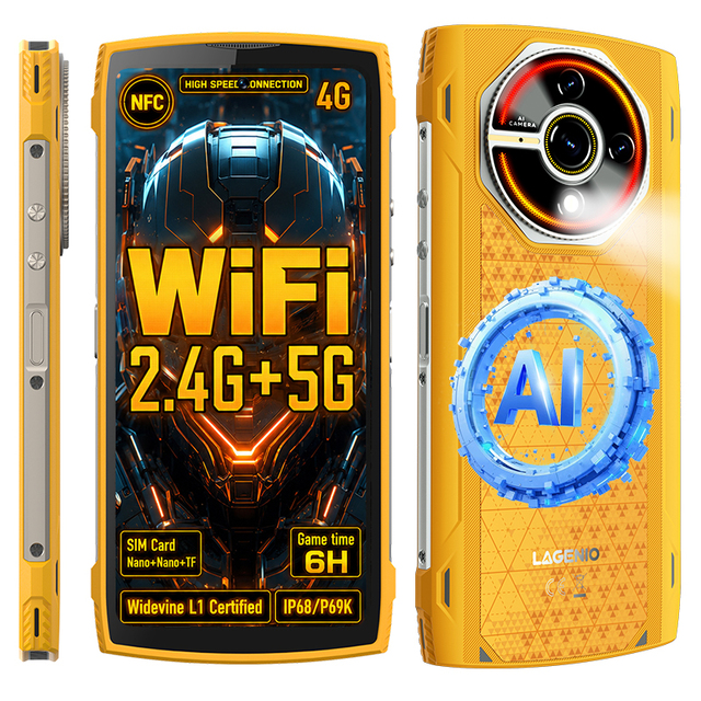 LAGENIO Panther2 Rugged Phone Wholesale NFC 5150mAh Battery Global Bands Android 15 Smartphone Robuste Portables Bulk