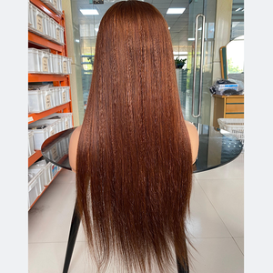 Vente en gros 100% vietnamien brun <span class=keywords><strong>chocolat</strong></span> perruques vierge <span class=keywords><strong>couleur</strong></span> personnalisée perruque <span class=keywords><strong>de</strong></span> <span class=keywords><strong>cheveux</strong></span> humains Frontal <span class=keywords><strong>cheveux</strong></span> humains échantillon gratuit perruques vendeurs - Product Image 4