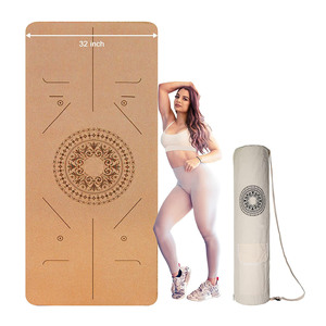Hot Natural Eco-friendly Fitness Outdoor Practice Pilates Floor Exercise Canvas Bag <b>Waterproof</b> Cork Yoga <b>Mat</b> - Product Image 1