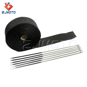 Envolturas de calor del colector de escape del cabezal de la motocicleta 2in - 1/16 in - 32 <span class=keywords><strong>FT</strong></span> Custom 10M Rolls + 30cm Ties - Product Image 4