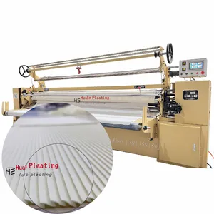 Pleating Machine Machine Factory Manufacturer HuaEn Chemical Fiber Fabric Saree Chiffon Fur Leather Flat Knife Fir Bamboo Pleat Waffle Cube Pleat Machine