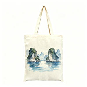 Wholesale Small Moq Eco-Friendly Reusable Nature Custom Logo Print Drawstring Shopping Tote Canvas Cotton Bag - Product Image 3