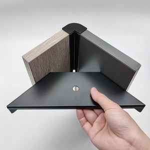 Protections d'angle de lit en alliage d'aluminium à grain de bois, 17 pouces, en forme de U, pour lits flottants avec angles droits arrondis - Product Image 3