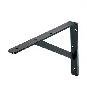 HDF Factory Low Price Wholesale Metal Powder Coating Triangle <b>Brackets</b> <b>Black</b> Floating Shelf Support Wall <b>Brackets</b> - Product Image 3