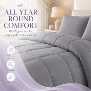 Piumino Matrimoniale Yintex 10.5 Tog per Notti Fredde <span class=keywords><strong>Invernali</strong></span>, Trapunta Spessa e Confortevole, Design per Tutte le Stagioni, Anallergico, Certificato Oeko-tex, Durevole per la Casa - Product Image 4