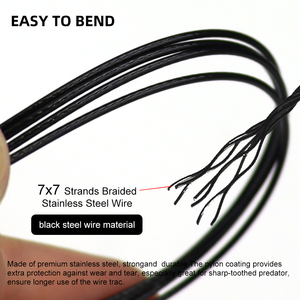 OEM ODM 1PC Biển Câu Cá Sống Mồi Giàn Với 7-Sợi Dây Thép Dày Mustad Vòng Tròn Móc Và Móc Treble Xoay Câu Cá Giải Quyết - Product Image 6