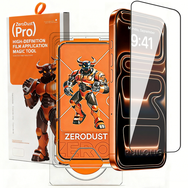 3 Pack HD Clear Bubble Free Tempered Glass Screen Protector for iPhone 18 Pro Max 17 16 15 14 Dust-removal Easy Installation Kit