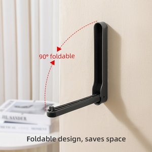 Multi-functional Bathroom Balcony <b>Clothes</b> Cap Hat Shelf Folding Hanger Storage <b>Rack</b> Non-perforated Home Gadgets Storage <b>Rack</b> - Product Image 2