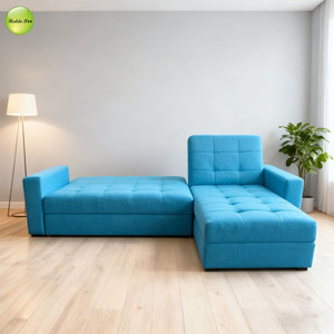 Sofá <span class=keywords><strong>Cama</strong></span> Multifuncional y Económico para Sala de Estar, Sofá Plegable Tapizado con Almacenamiento y Otomana 8020 - Product Image 2
