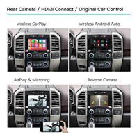 Boîtier d'interface décodeur sans fil CarPlay Android Auto Arvov pour système Ford Edge Sync2 Focus 2014-2016 avec commande vocale et fonction marche arrière