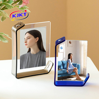 Bingkai Foto Akrilik Transparan Custom Grosir Bentuk L Miring A4 4x6 5x7 8x10 dengan Logo Custom, Penyangga Display Gambar Meja