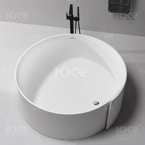 Casa renovvation caliente blanco redondo piedra bañera <span class=keywords><strong>ducha</strong></span> de baño de mármol, bañera de hidromasaje - Product Image 1