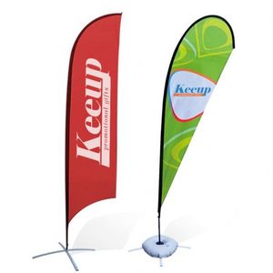 Fabricant en gros de drapeaux à plumes en polyester personnalisés pour l'extérieur, bannières sur support imprimées sur mesure - Product Image 1