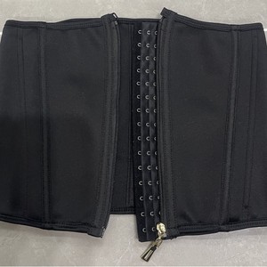 Corsetto <span class=keywords><strong>Nero</strong></span> da Donna con Cerniera Dorata e Chiusura Multi-Gancio per Modellare la Figura a Clessidra e Controllare la Pancia - Product Image 6