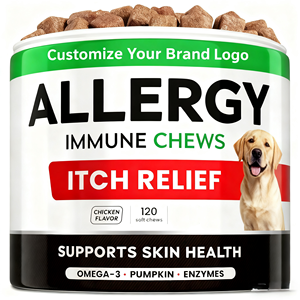 犬専用＆猫専用 抗アレルギー＆かゆみ止め 魚油チュアブルソフト顆粒 |   栄養補助食品 免疫サポート - Product Image 1