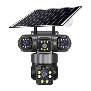 Cámara Solar Inteligente Inalámbrica QL22 con Tres Lentes y Tres Imágenes, 360 Grados, <span class=keywords><strong>WiFi</strong></span>/4G, Intercomunicador de Voz, Alarma y Monitoreo - Product Image 1