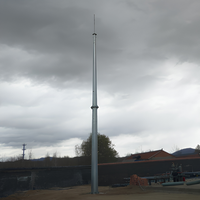 Torre di Protezione contro i Fulmini in Acciaio Zincato per Siti di Telecomunicazioni, Struttura Autoportante con Parapioggia