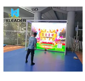 Jeux interactifs entraîneur de but de football Kinect sports dribbleup jeu de football projection au sol AR simulateur de football interactif
