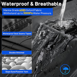 Funda Protectora para Bote Neumático Oxford de Alta Resistencia y Funda para Motor Fuera de Borda, Protección Invernal para Exteriores Resistente al Viento con Correa Fuerte - Product Image 2