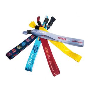 Bracelet promotionnel personnalisé pour événements et festivals, en polyester, tissé, imprimé sérigraphié, motif art populaire - Product Image 4